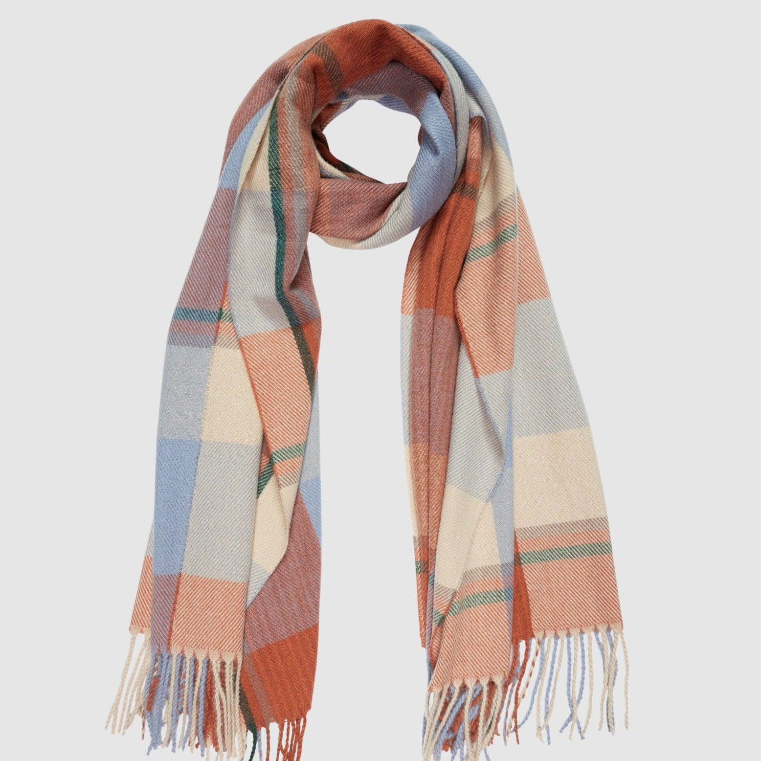 Balmoral Blue Check Scarf