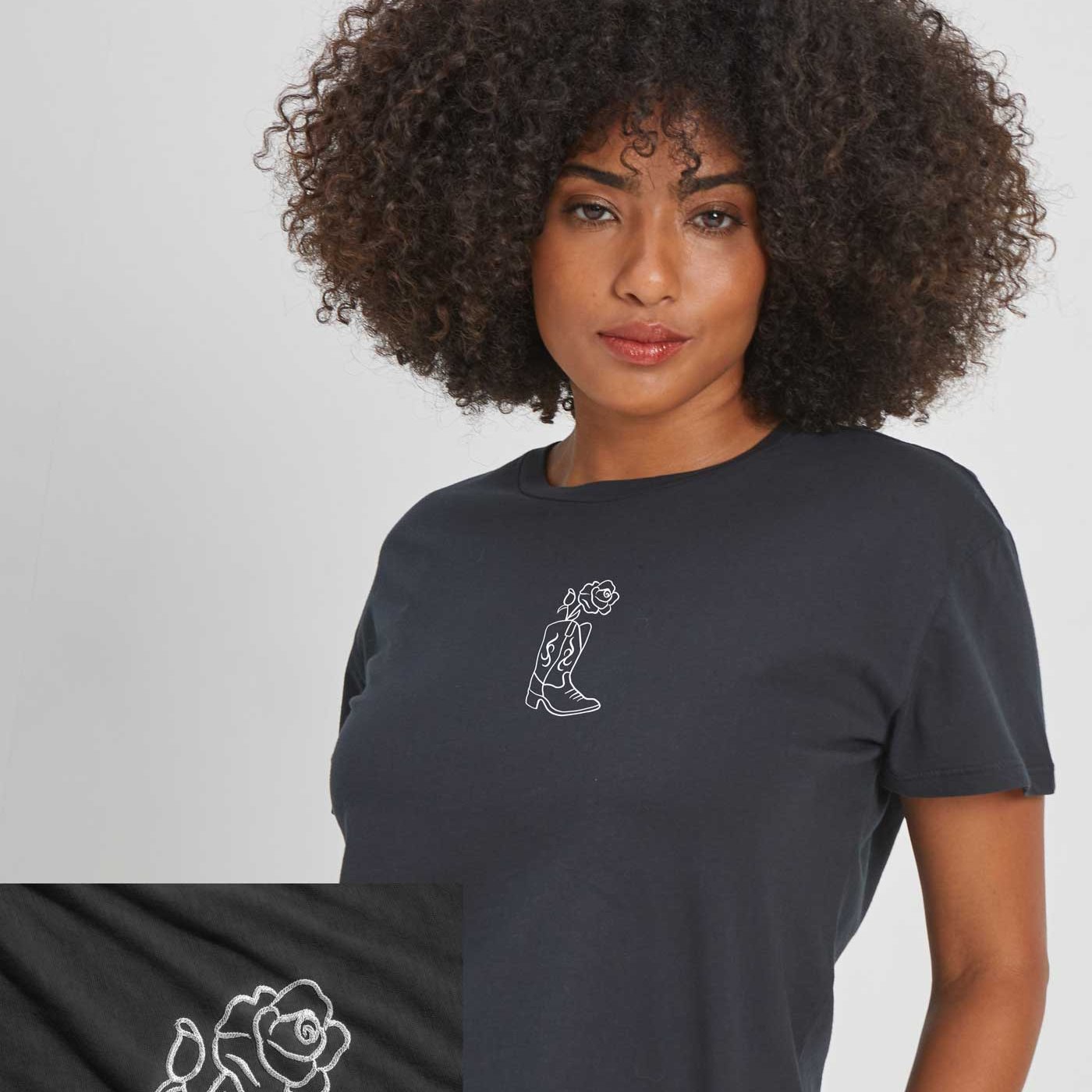 Boot + Rose Classic Tee by Girl Dangerous