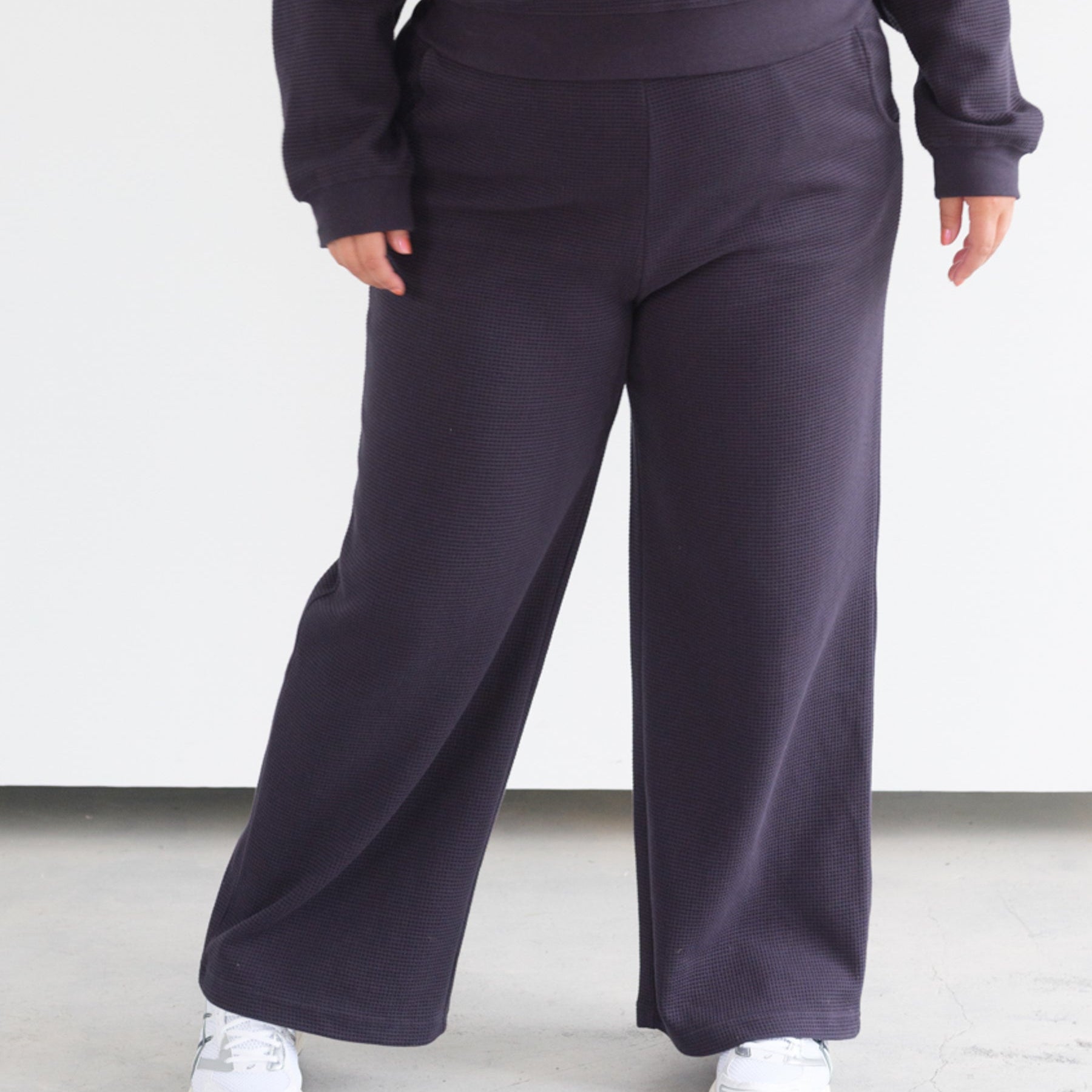 Waffle Knit Wide Leg Pant by Brunette the Label