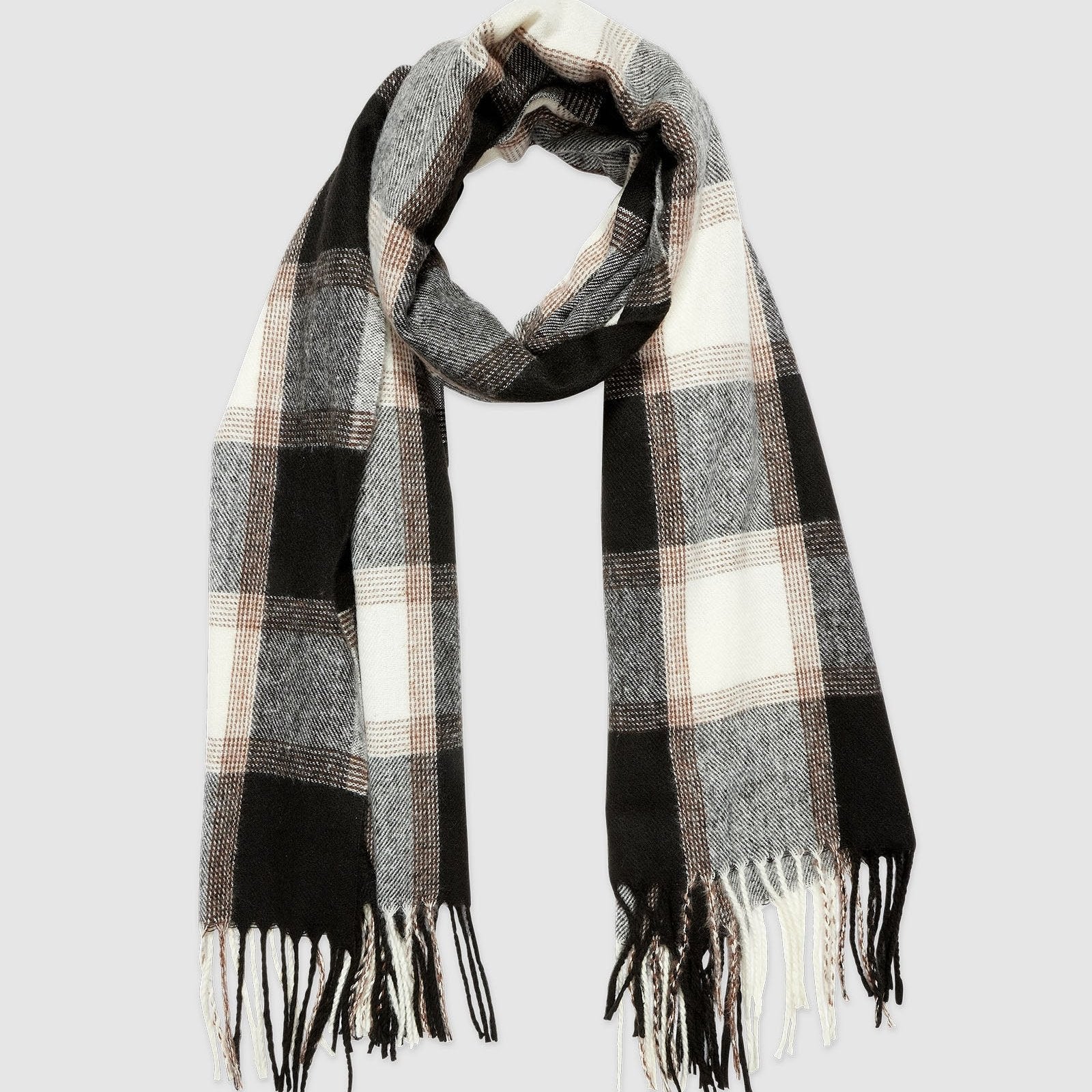 Edinburgh Black Plaid Scarf
