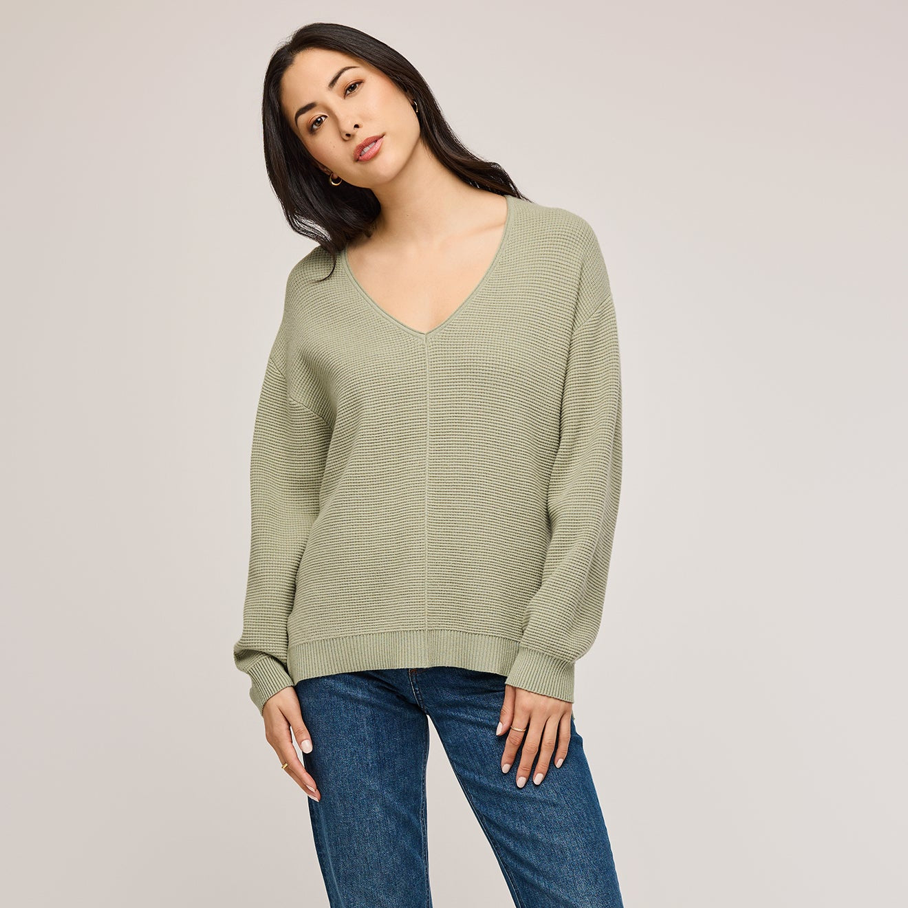 Lisbon V-Neck Knit Sweater