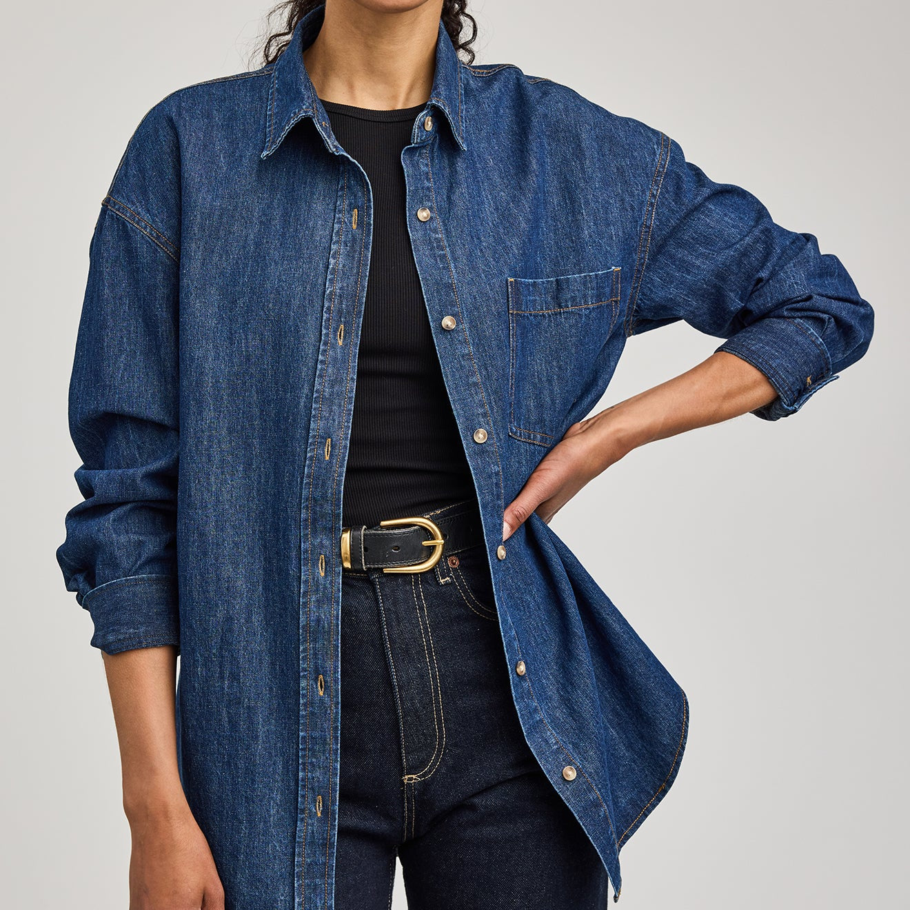 Whitney Denim Button Down Shirt