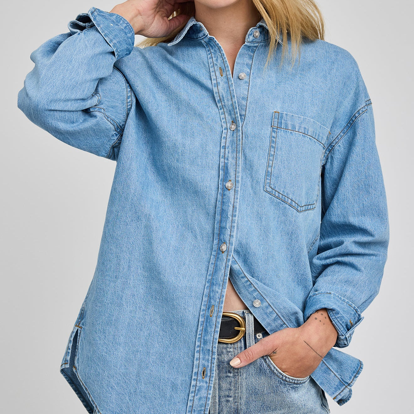 Whitney Denim Button Down Shirt