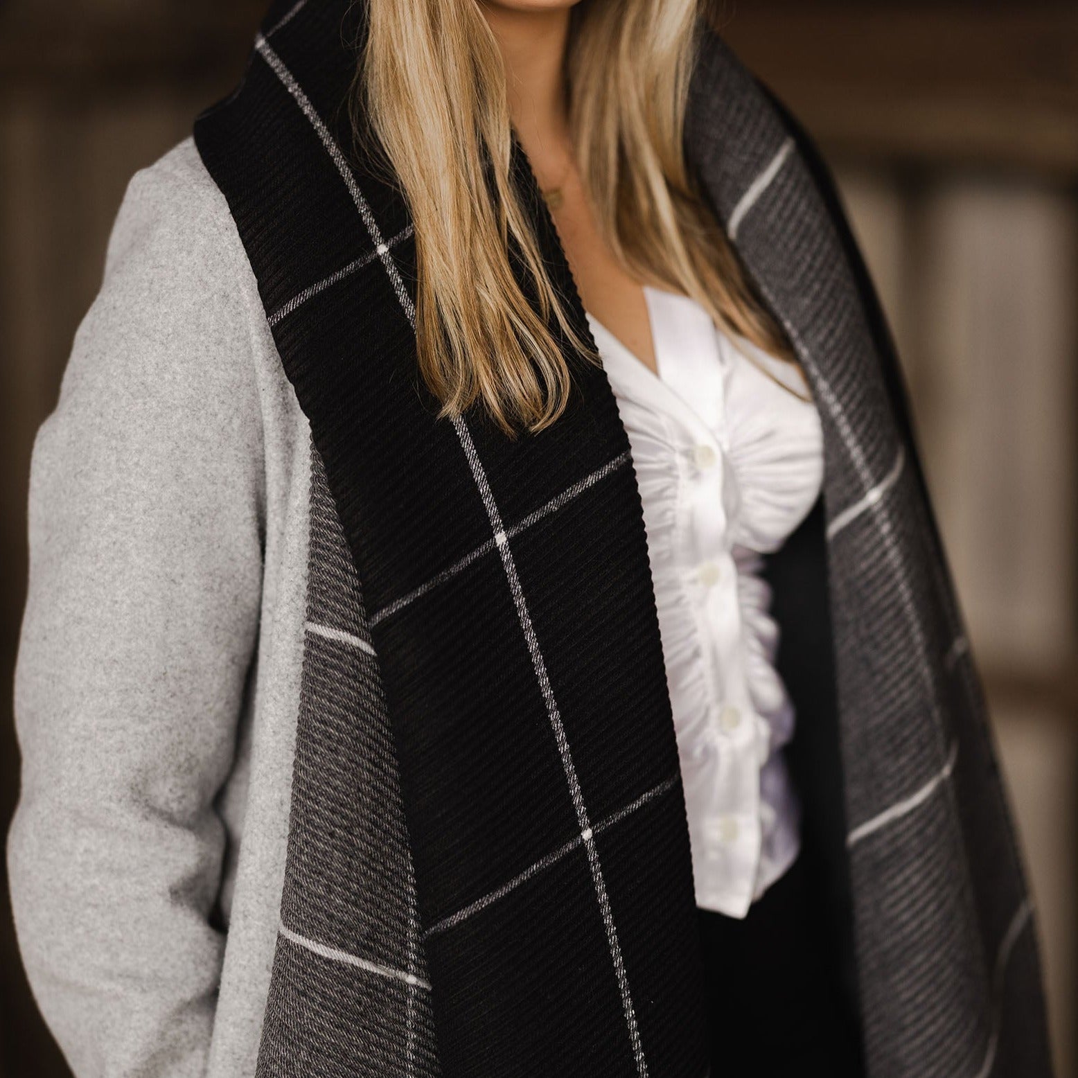 Priya Charcoal Scarf