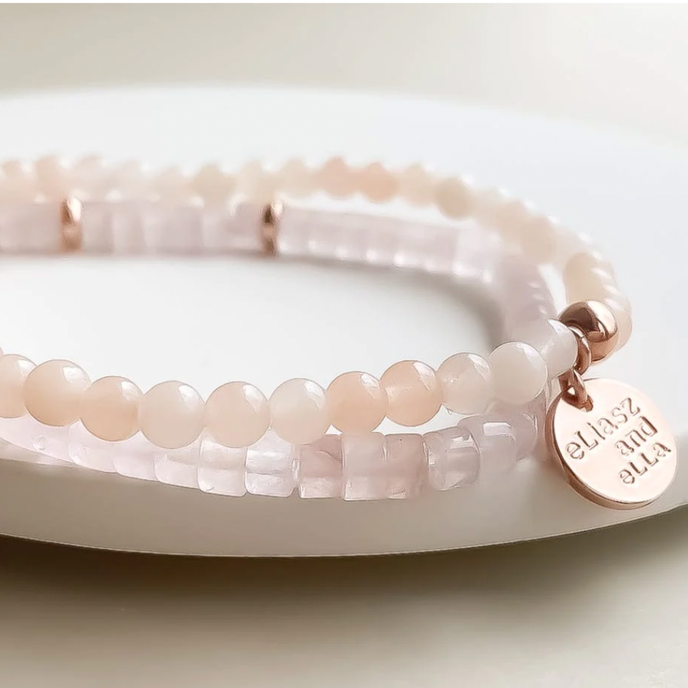 Blush Stone Disc Bracelet