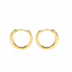 CZ Sparkle Gold Huggie Hoop Earrings