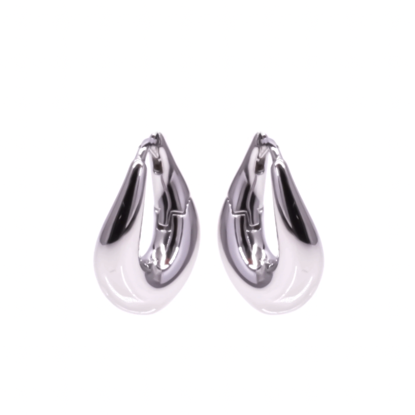 Fluent Silver Hoop Earrings