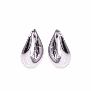 Fluent Silver Hoop Earrings
