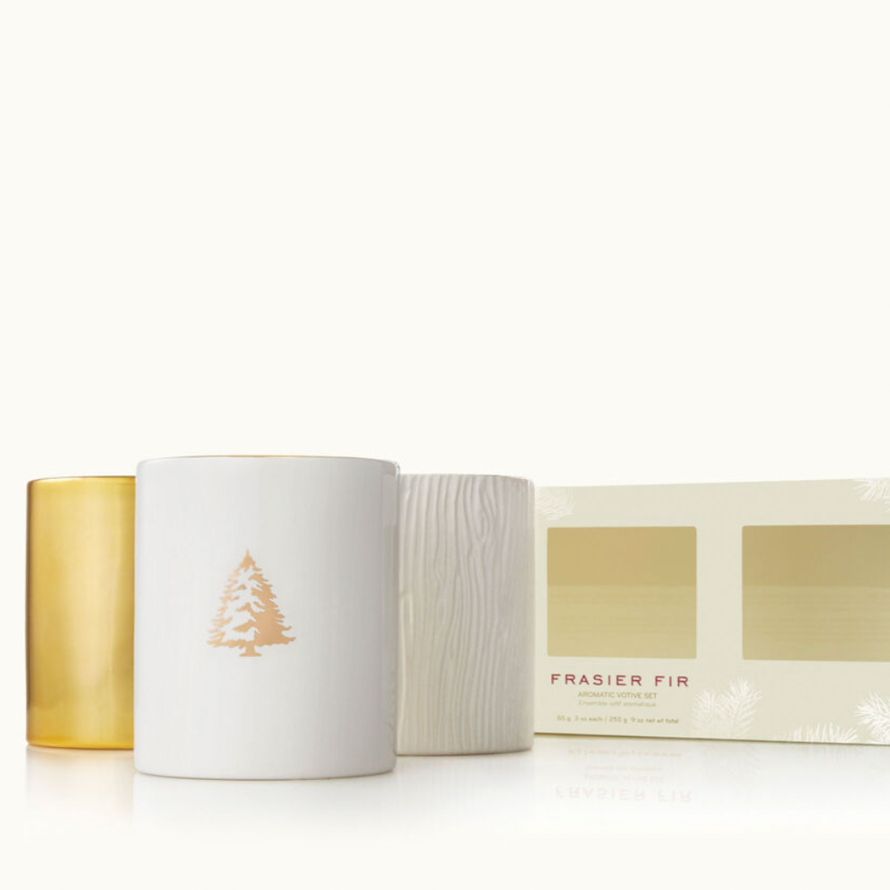 Thymes Frasier Gilded Poured Trio Set Candle