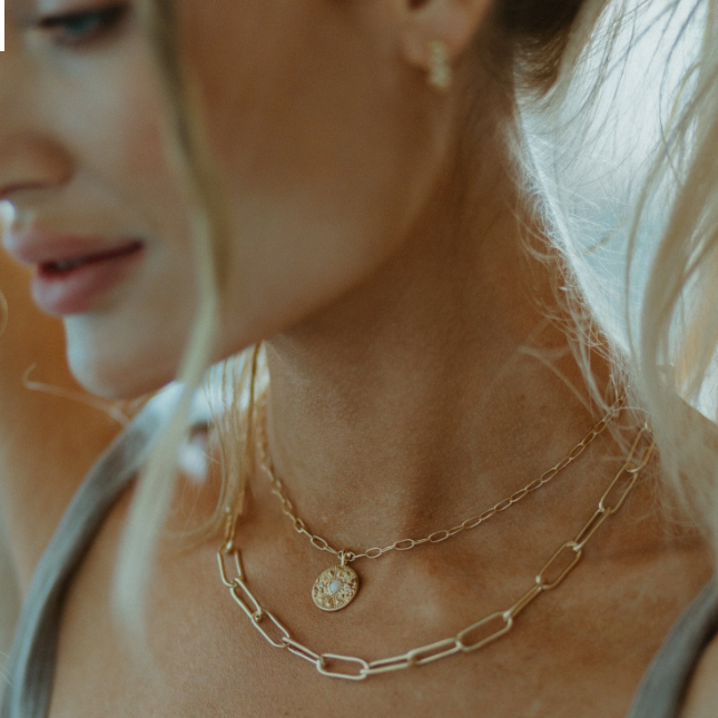 Connection Paperclip Silver Necklace