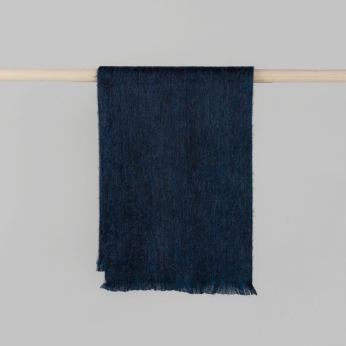 Seamless Alpaca Officer Blue Scarf