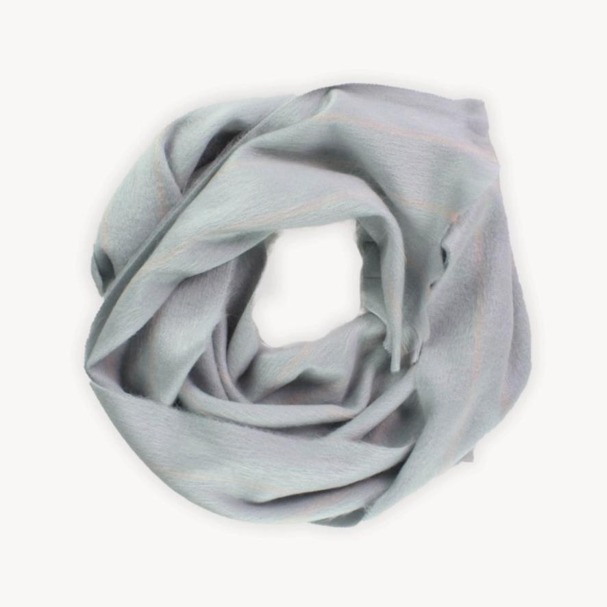 Seamless Alpaca Grey Fine Lines Scarf