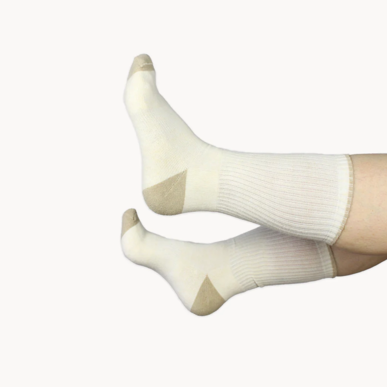Heel Toe Linen/Beige Socks (Set of 2)