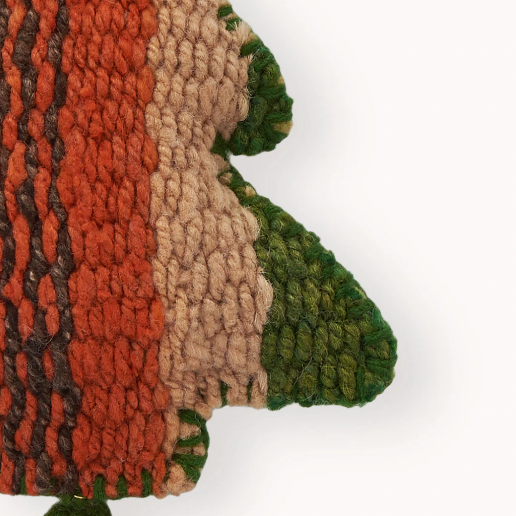 Vintage Tree Hand Embroidered Ornament