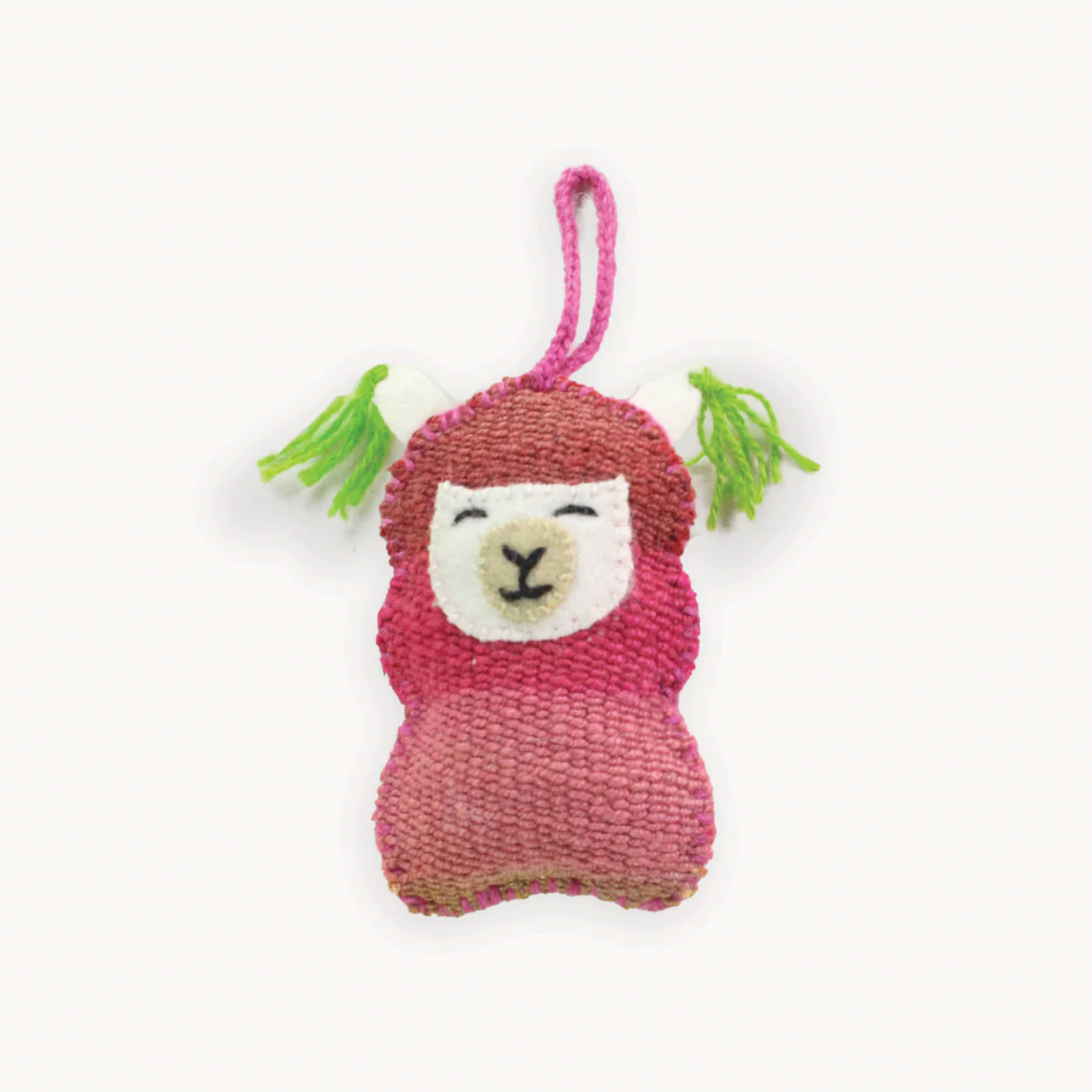 Vintage Alpaca Hand Embroidered Ornament