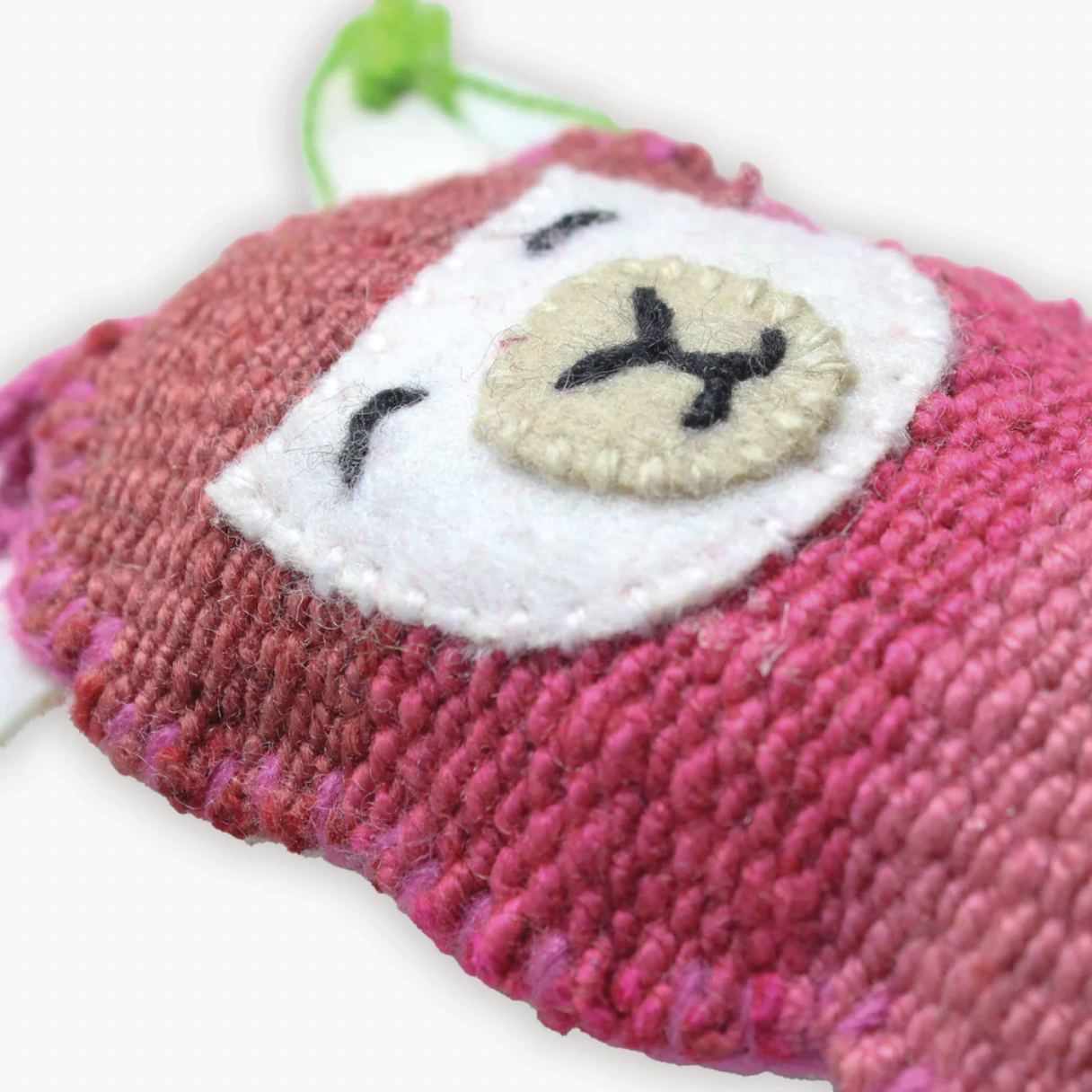 Vintage Alpaca Hand Embroidered Ornament