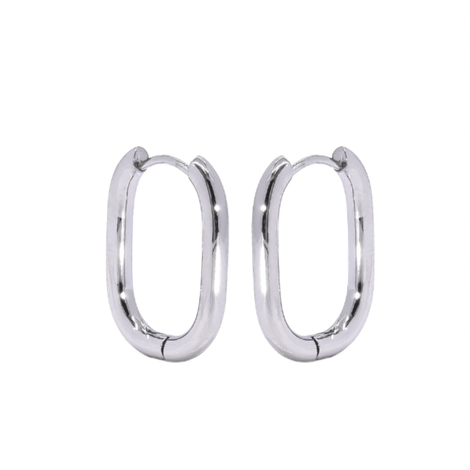Genuine Silver Hoop Earrings