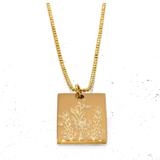 She Is the Wildflower Gold Necklace