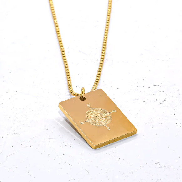 She Is the Ocean Gold Necklace