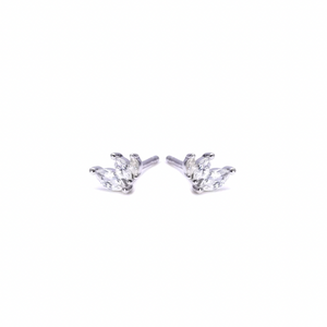 Vibrant Silver Stud Earrings