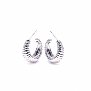 Passionate Silver Hoop Earrings