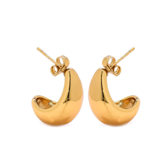 Powerful Gold Hoop Earrings