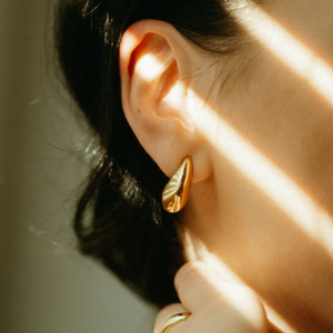 Powerful Gold Hoop Earrings