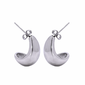 Powerful Silver Hoop Earrings