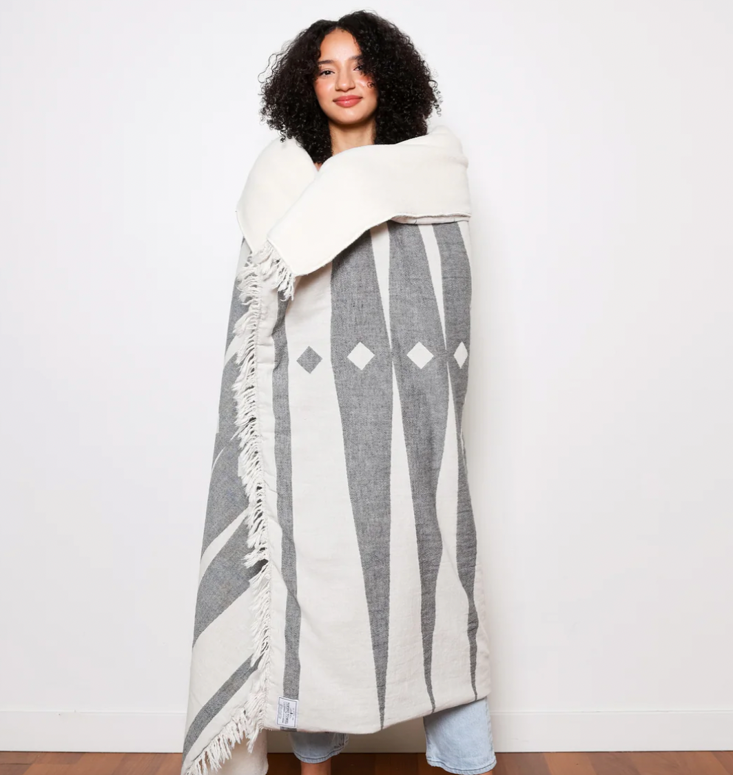Wren Fleece Lined Throw