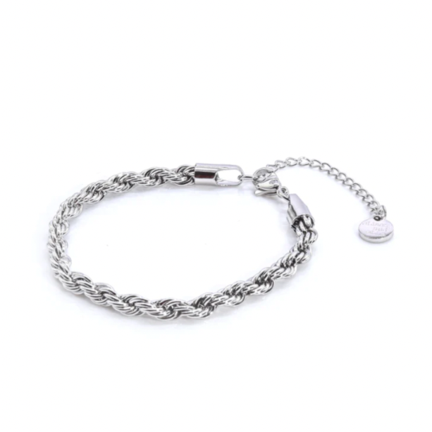 Soleil Silver Rope Chain Bracelet
