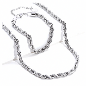 Soleil Silver Rope Chain Bracelet