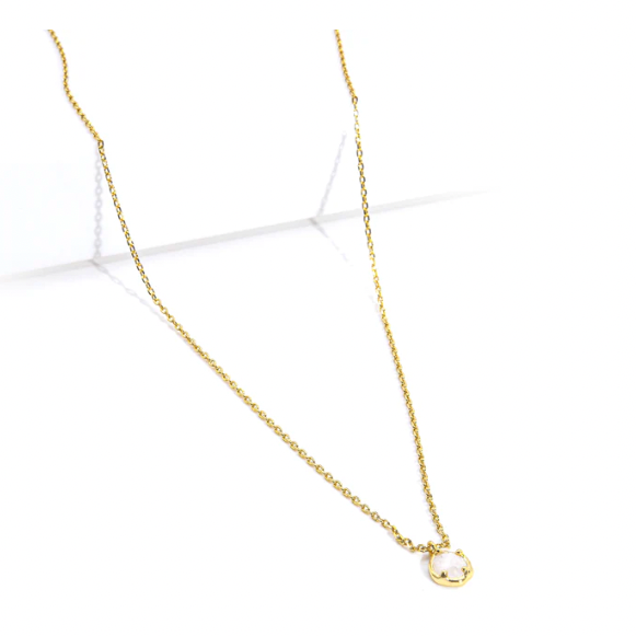 Sweet Tea Gold Moonstone Necklace
