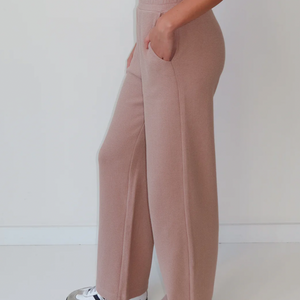 Waffle Knit Wide Leg Pant by Brunette the Label