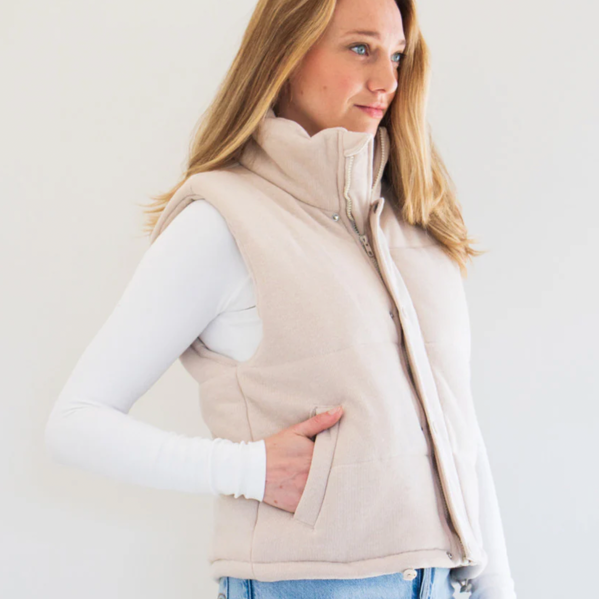 Parke Cocoa Knit Puffer Vest