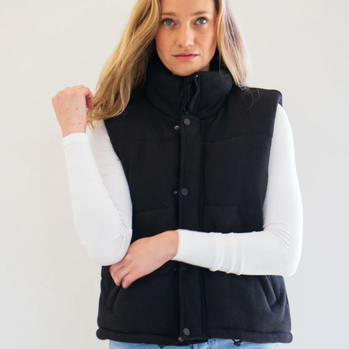 Parke Cocoa Knit Puffer Vest