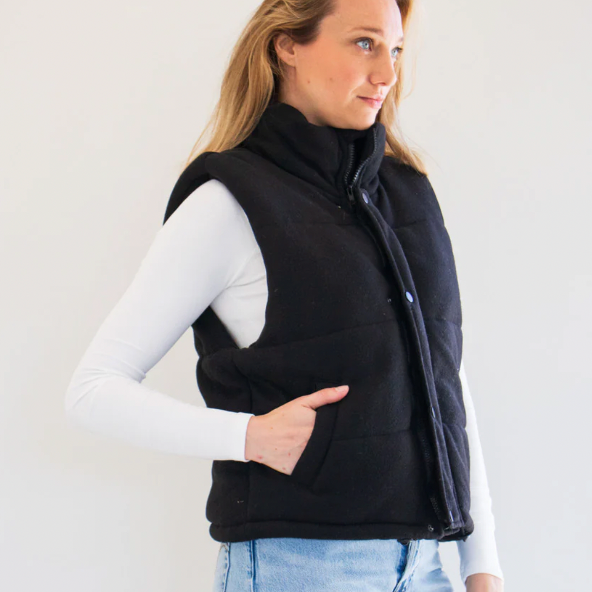 Parke Cocoa Knit Puffer Vest