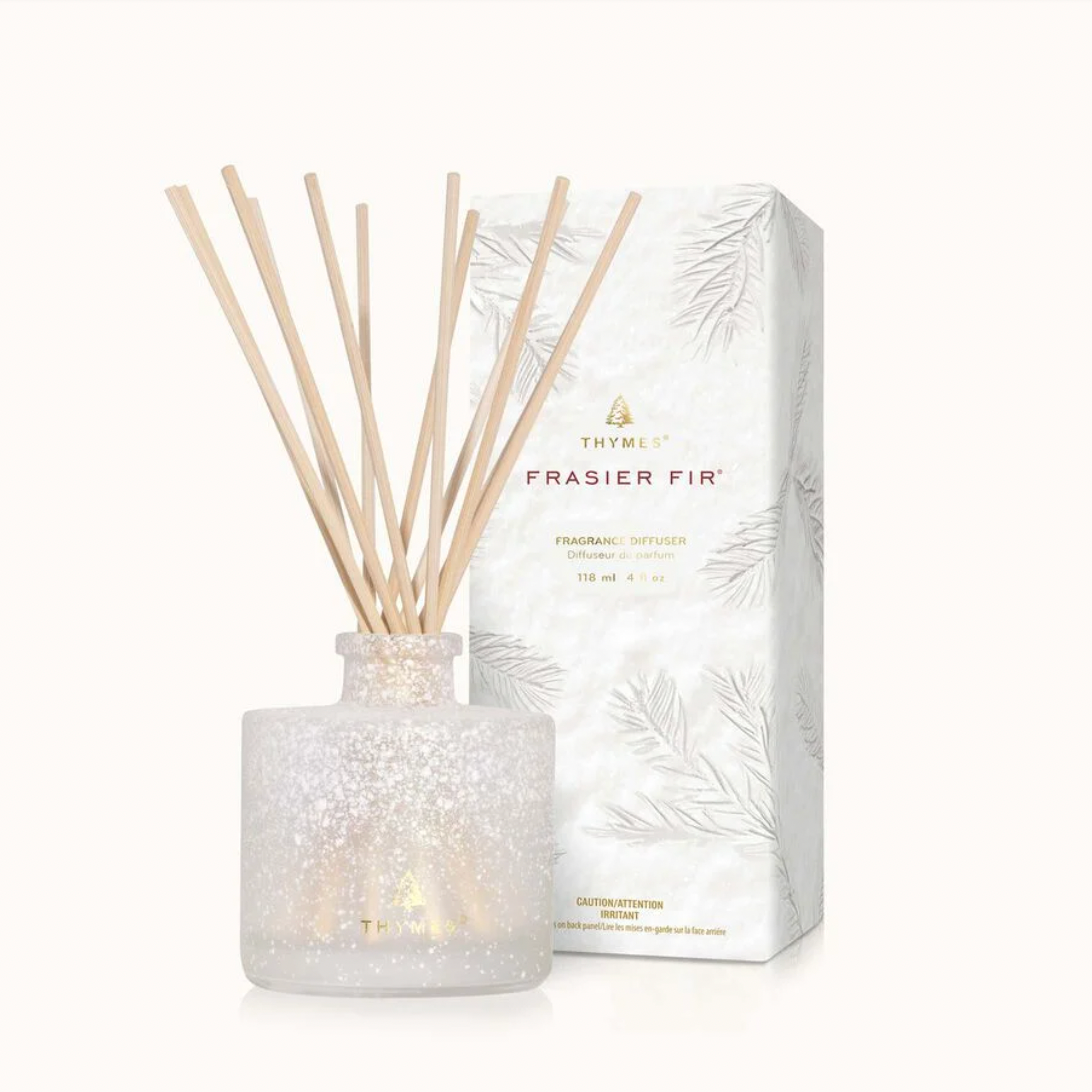Thymes Frasier Fir Petite Flocked Reed Diffuser