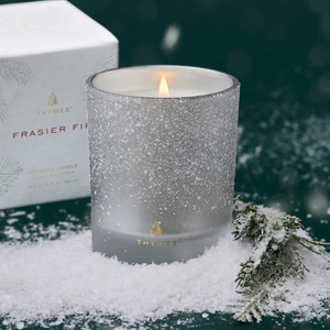 Thymes Frasier Fir Medium Flocked Poured Candle