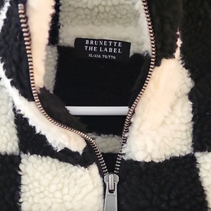 Checkerboard Sherpa Full Zip Jacket