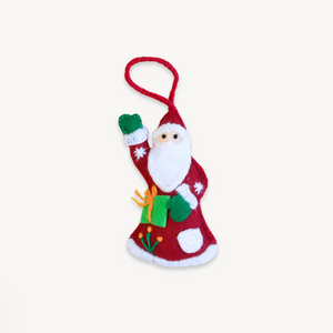 Santa Hand Embroidered Ornament