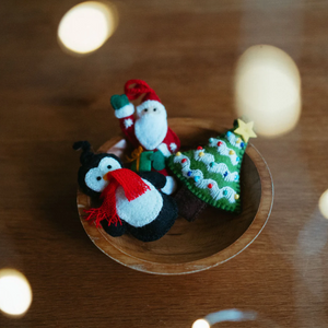 Penguin Hand Embroidered Ornament