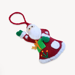 Santa Hand Embroidered Ornament