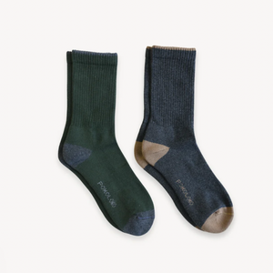 Heel Toe Forest/Charcoal Socks (Set of 2)