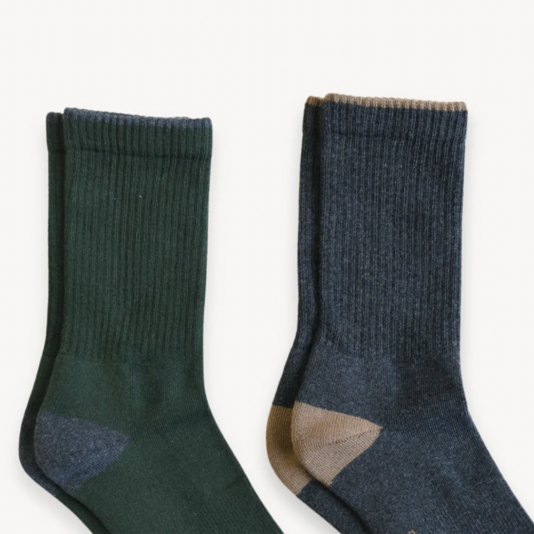 Heel Toe Forest/Charcoal Socks (Set of 2)