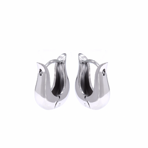 Tulipano Silver Hoops