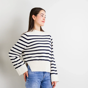 Addie Knit Pullover Sweater in Stripe