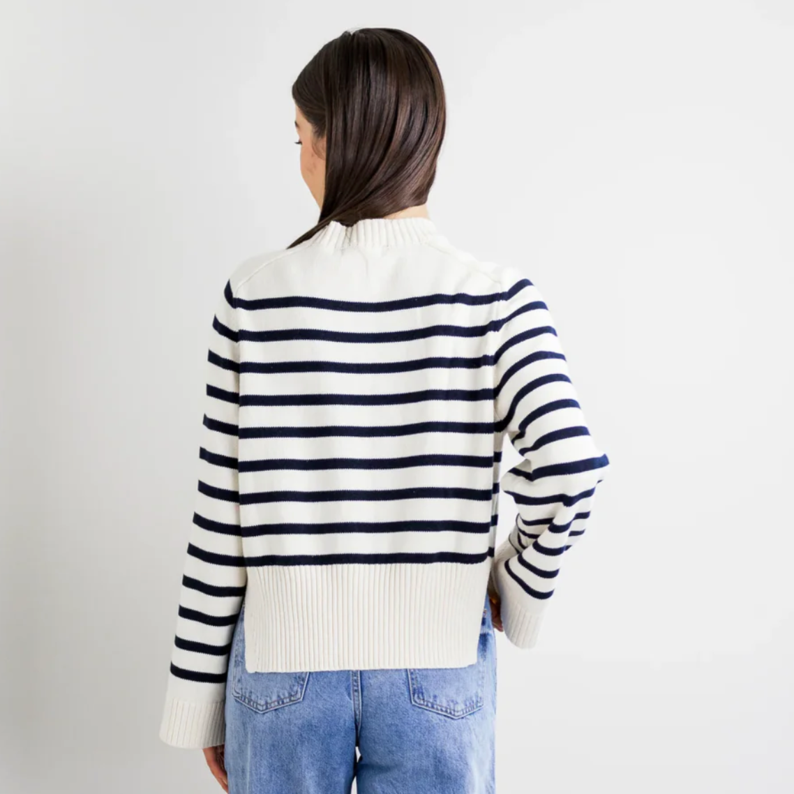 Addie Knit Pullover Sweater in Stripe