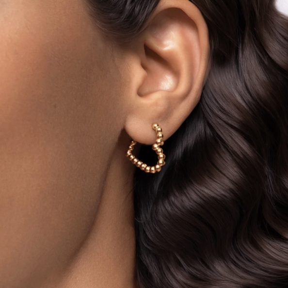 Cuore Gold Hoops
