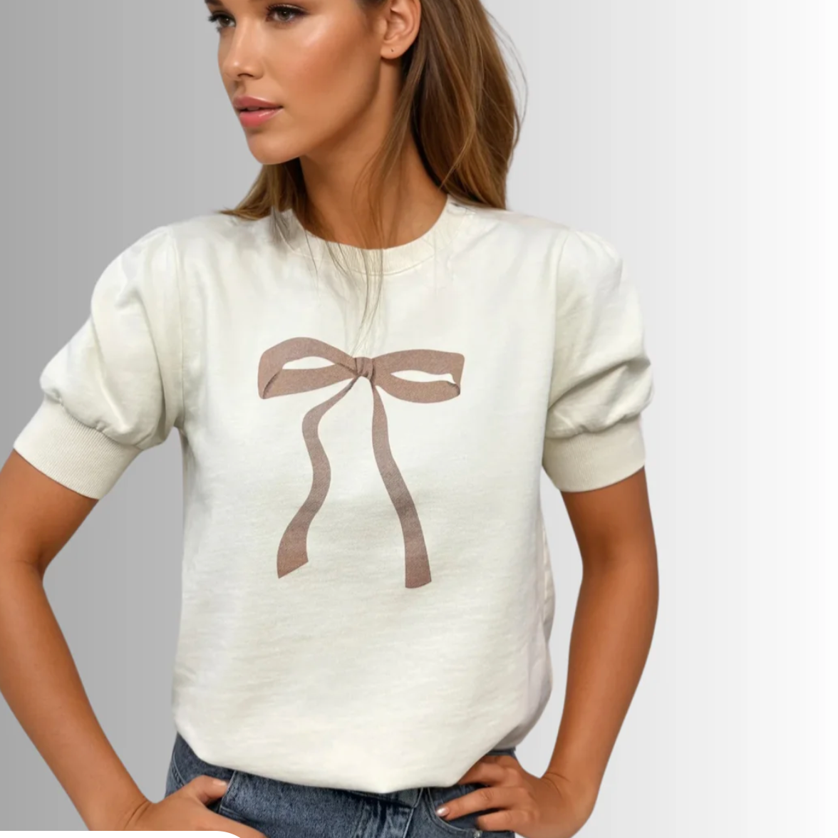 Esme Puff Sleeve Bow Top