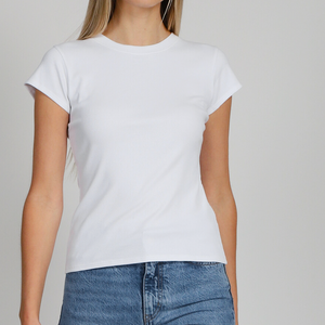 Ribbed Cap Sleeve Tee by Brunette The Label